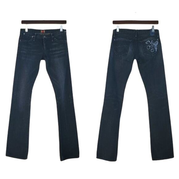 Goldsign Envy Low Rise Black Denim Jeans - Picture 1 of 9